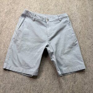 Lululemon Commission Shorts Men 30 Blue Stretch 9" Chino Bermuda Classic Fit